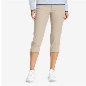 Eddie Bauer Rainier Capris Womens Tan Size 10
